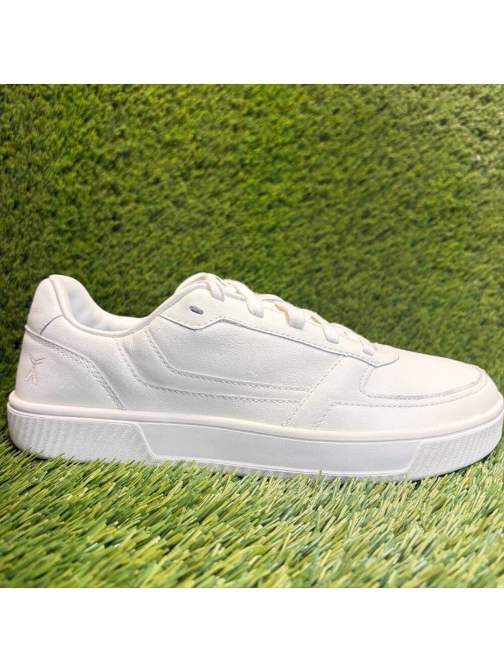 Flux Footwear Adapt Leather Trainer White Mens Size 9 Athletic Shoes Sneakers